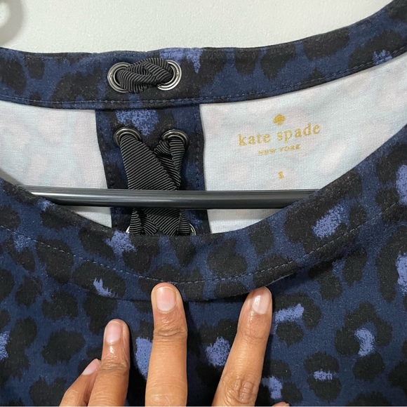 Kate Spade blue leopard print dress - Picture 5 of 7